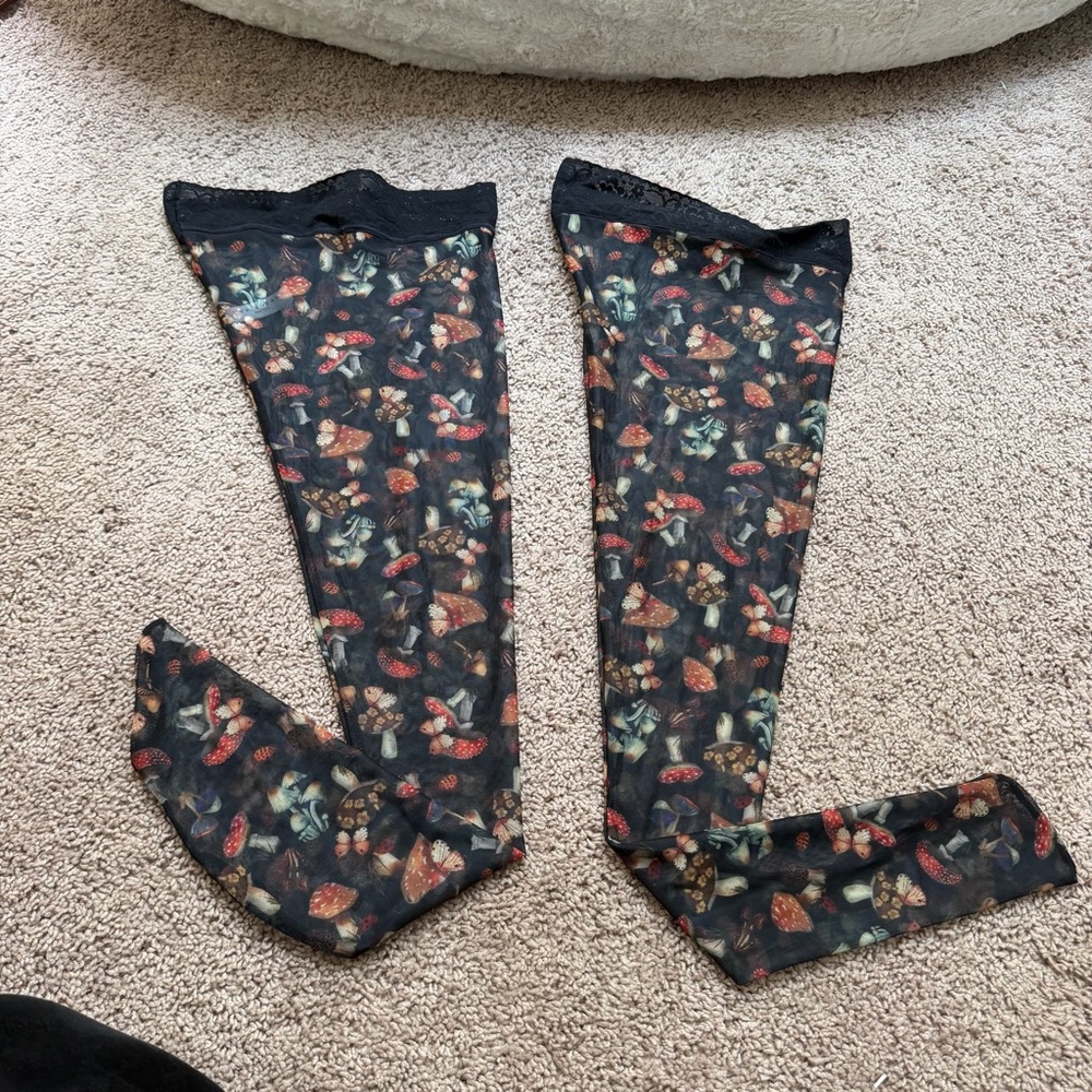 Uye Surana black mushroom thigh highs